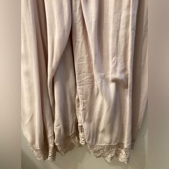 Free People Wide Leg Jumpsuit Light Pink Women’s Size S Boho Chic Sleeveless - Picture 7 of 16